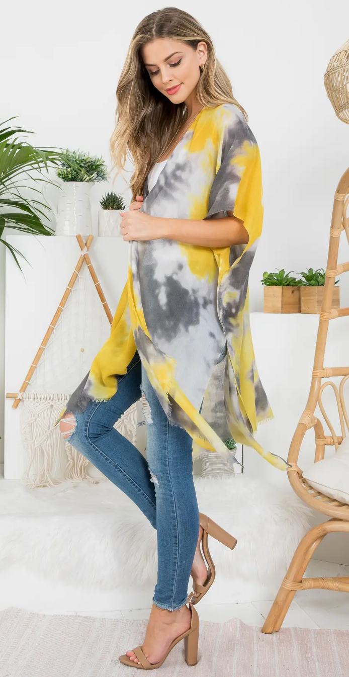 Tie Dye Kimono - Bella Rosa Boutique