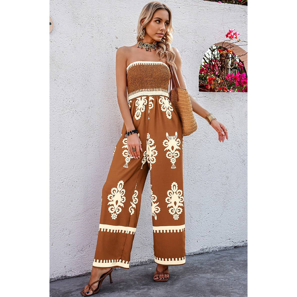 Off Shoulder High Waist Jumpsuit