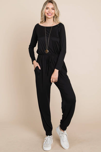 Off Shoulder Casual Jumpsuit