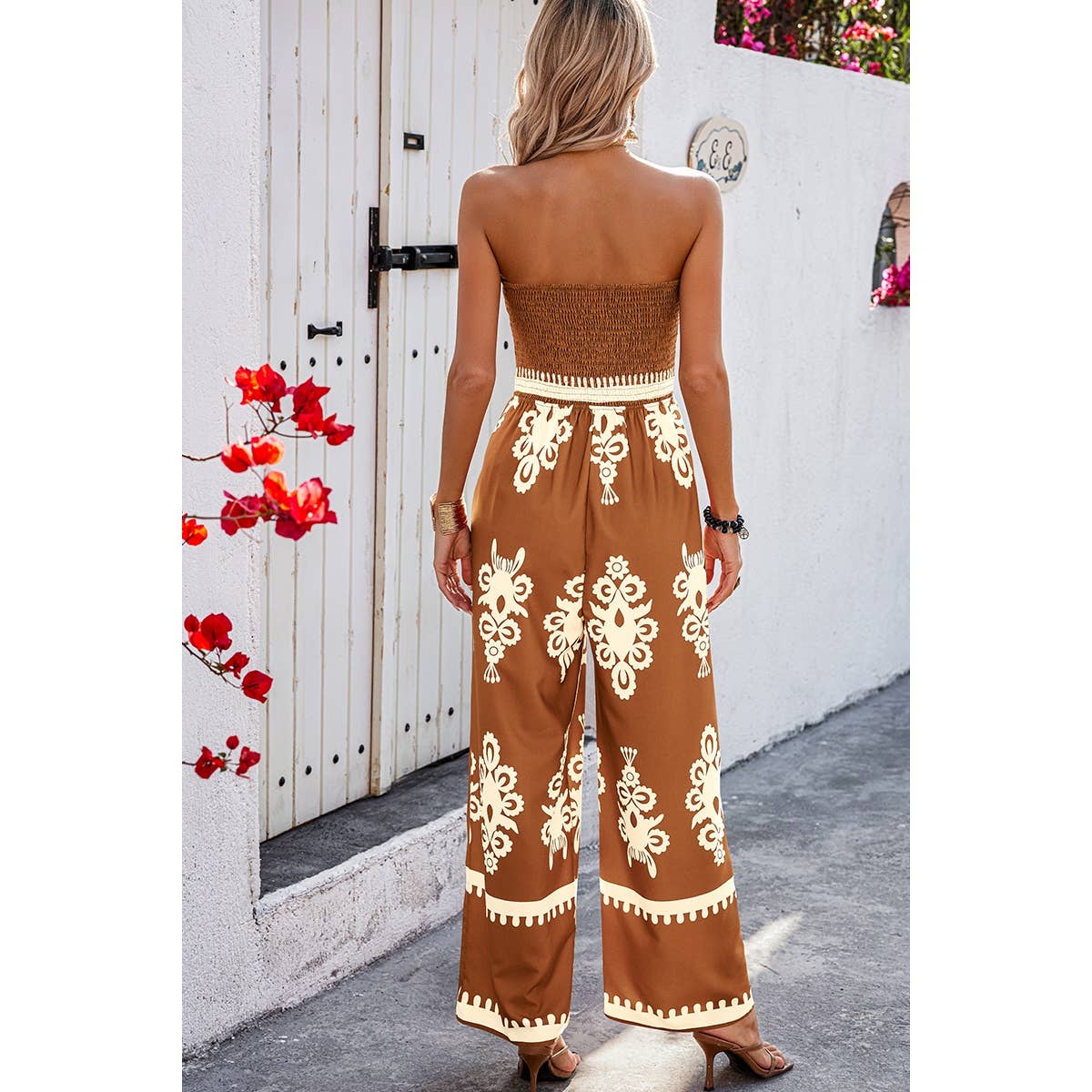 Off Shoulder High Waist Jumpsuit