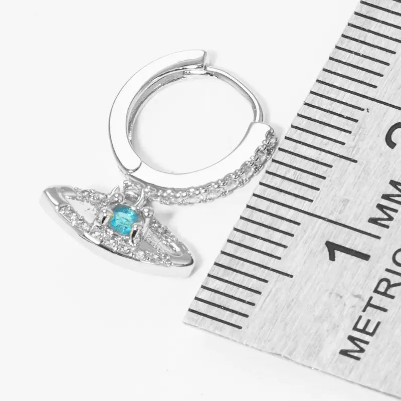 Evil Eye Huggie Earrings