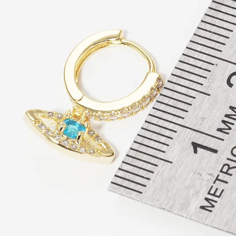 Evil Eye Huggie Earrings