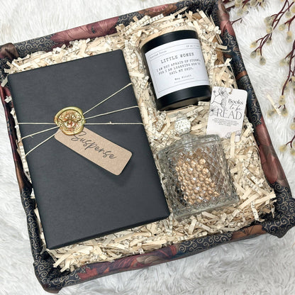 Book Related Gift Box- Book, To Be Read Jar, and Candle