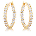 18k Gold Plated Eternity Hoop Earrings