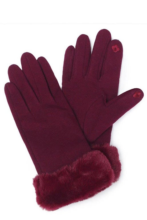 Faux Fur Winter Gloves