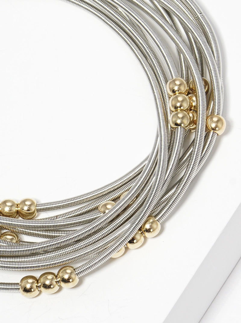 Ball Bead Spring Wire Bracelet