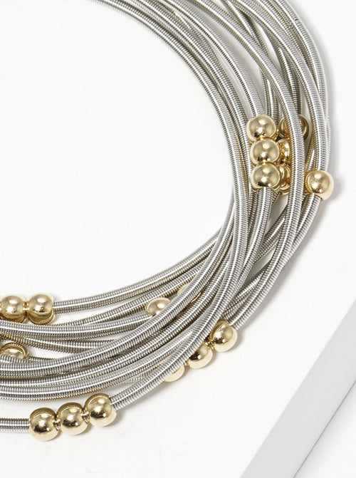 Ball Bead Spring Wire Bracelet