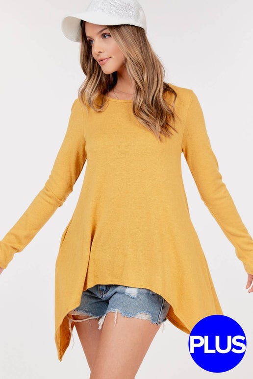 Perfectly Plus Long Sleeve Tunic - Bella Rosa Boutique