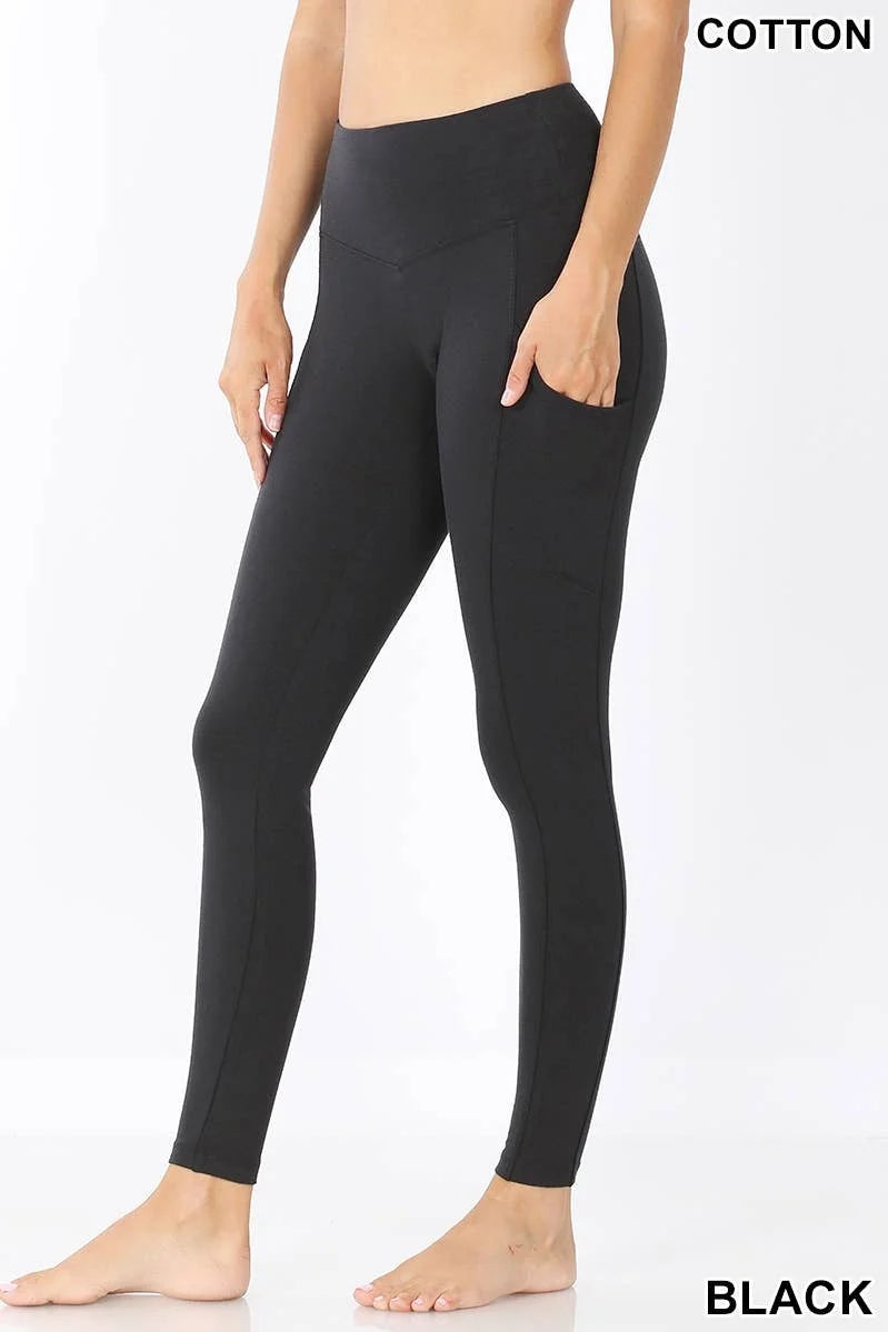 Zenana Outfitters Womens Full Length Cotton Solid Leggings : :  Clothing, Shoes & Accessories
