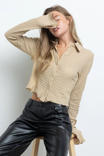 Knit Button Blouse