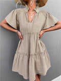 Wrinkle Belt Dress - Bella Rosa Boutique