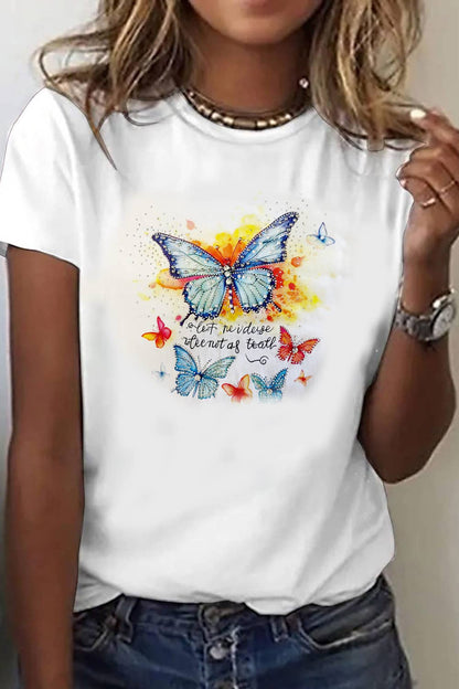 Butterfly Graphic T w/ Bling