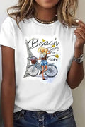 Beach Graphic T w/ Bling